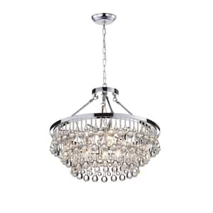 Modern 9-Light Chrome Chandelier