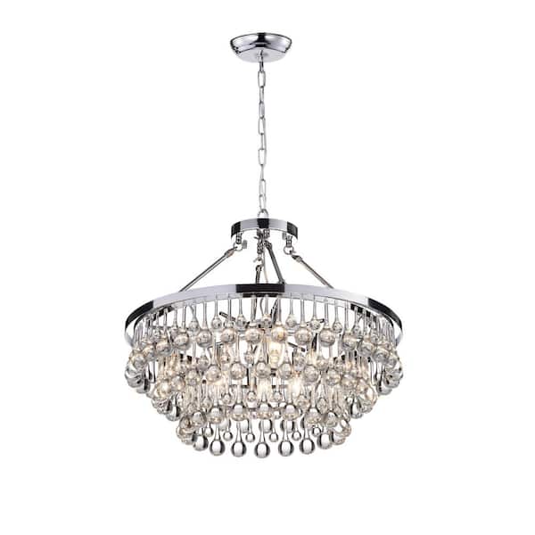 DESwan Modern 9-Light Chrome Chandelier