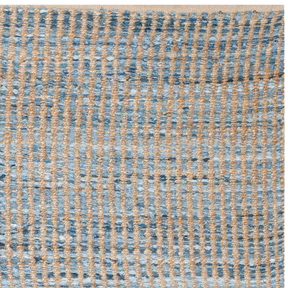 Coastal Charm Blue and Natural Handwoven Jute Area Rug - 5' x 8'