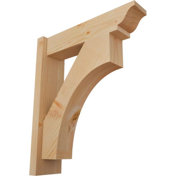 Ekena Millwork 6 in. x 24 in. x 20 in. Douglas Fir Westlake Traditional Smooth Outlooker