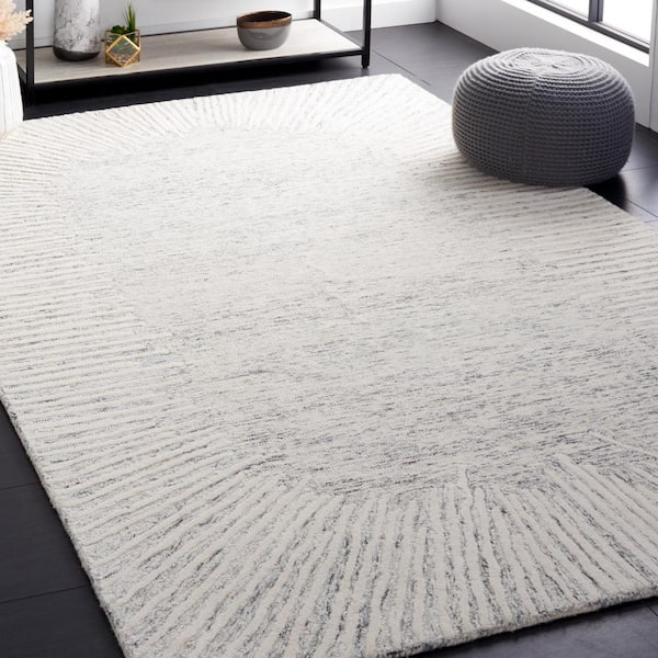 Abstract Gray/Ivory 9 ft. x 12 ft. Marle Eclectic Area Rug