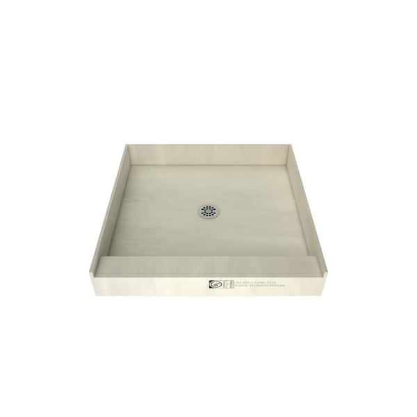 Tile Redi Redi Base 32 in. x 32 in. Single Threshold Shower Base with Center Drain and Polished Chrome Drain Plate