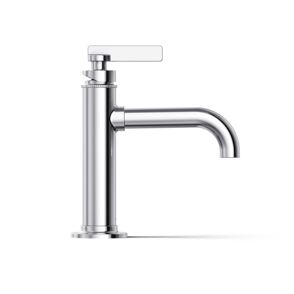 Polished Chrome Single-Handle Bathroom Sink Faucet