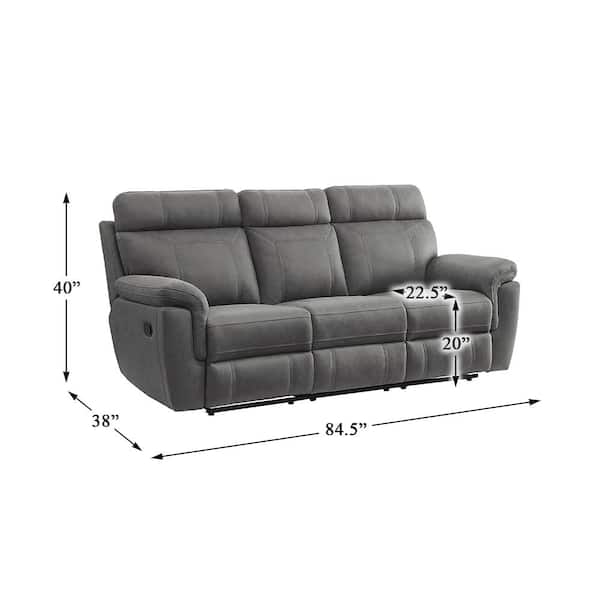 Lazzara Cassville 84.5 in. W Straight Arm Microfiber Rectangle Lazzara Cassville 84.5 in. W Straight Arm Microfiber Rectangle