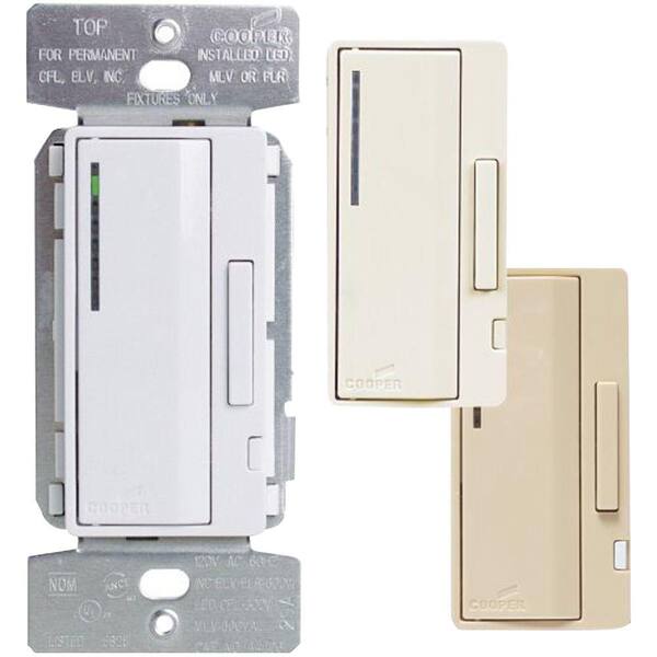 Eaton Accell AL Series Smart Dimmer Color Change Faceplate Kit, Light Almond/White/Ivory