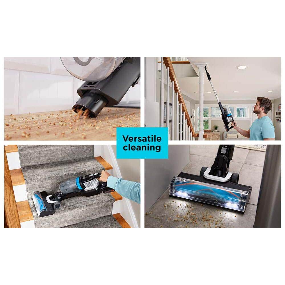Black and Gray Convertible Cordless Stick Vacuum for Pets