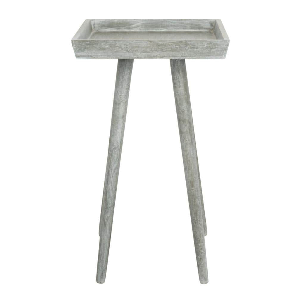 Slate Grey Pine Rectangular Tray Accent Table