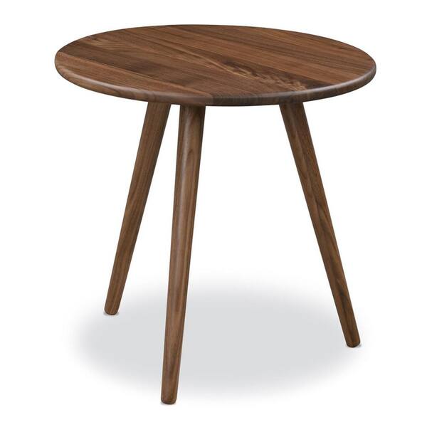 Poly and Bark Douro 19.5 in. Walnut Wood Top Round End Table LR