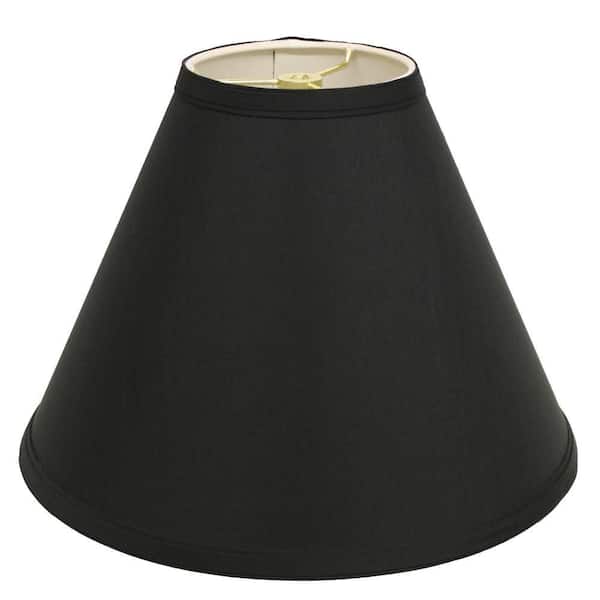 10 in. Black Fabric Cone Lamp Shade with Washer Fitter