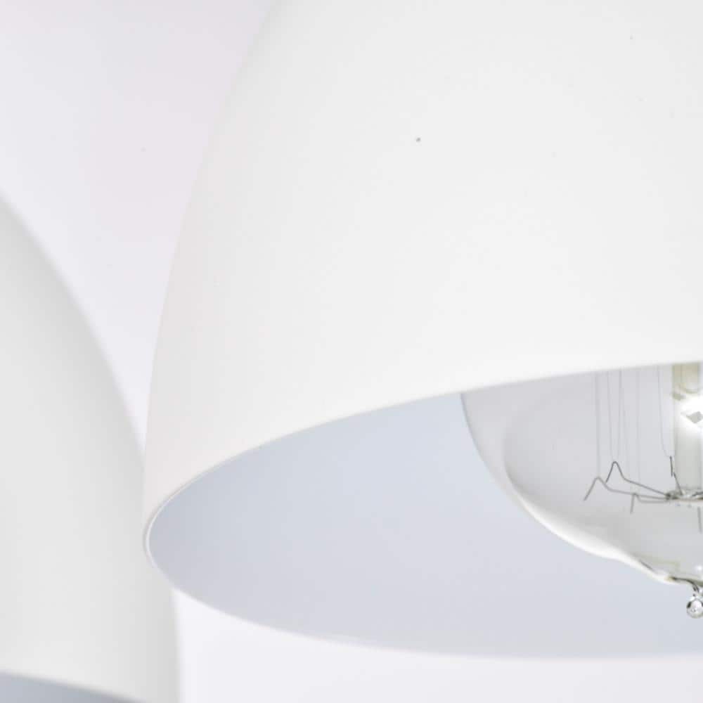 Sloan Matte Black and White Bell Vanity Light, 2-Light Direct Wire