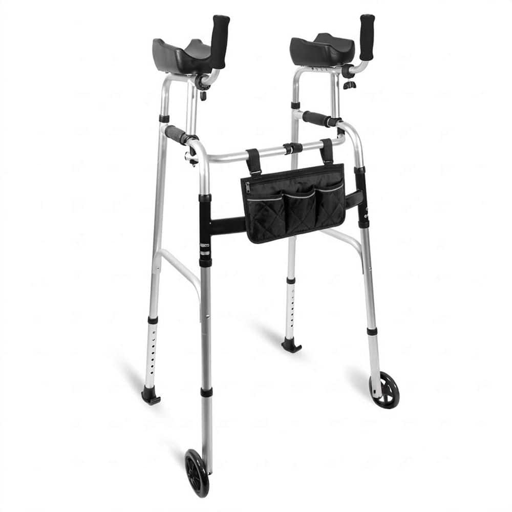Anqtovp Upright Walker with 6 in. Bearing Wheels Dual Mode Platform ...