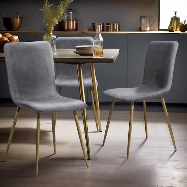 Homy Casa Scargill Grey Fabric Upholstered Dining Chair (Set of 4)