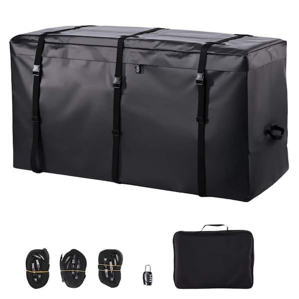 Hitch Cargo Carrier Bag, 840D PVC 60.24 x 24.02 x 35.94 in. (30 cu. ft. ), Heavy Duty Cargo Bag for Storage with Straps