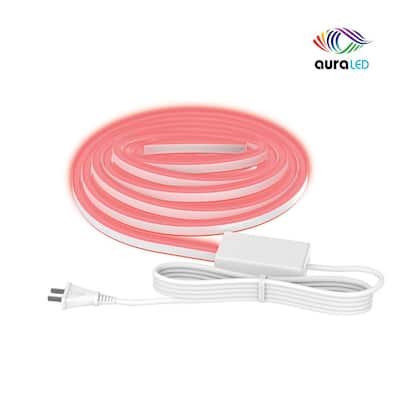 Aura LED 60-Watt Equivalent Smart Integrated LED Outdoor/Indoor 16 ft. Plug-In Wi-Fi Enabled Color Changing Rope Light 8862hd