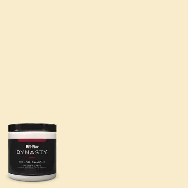 BEHR DYNASTY 8 oz. #ECC-11-1 Daybreak Sun Matte Stain-Blocking Interior/Exterior Paint and Primer Sample