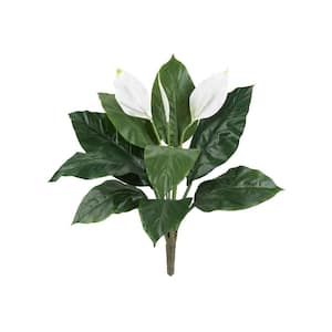 Indoor 24 in. Spathiphyllum Artificial Plant (3-Set)