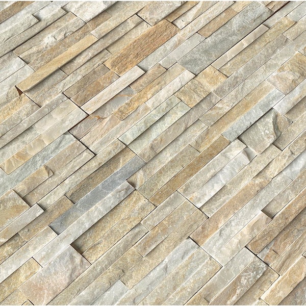 MSI Golden Honey Ledger Panel 6 in. x 24 in. Splitface Quartzite