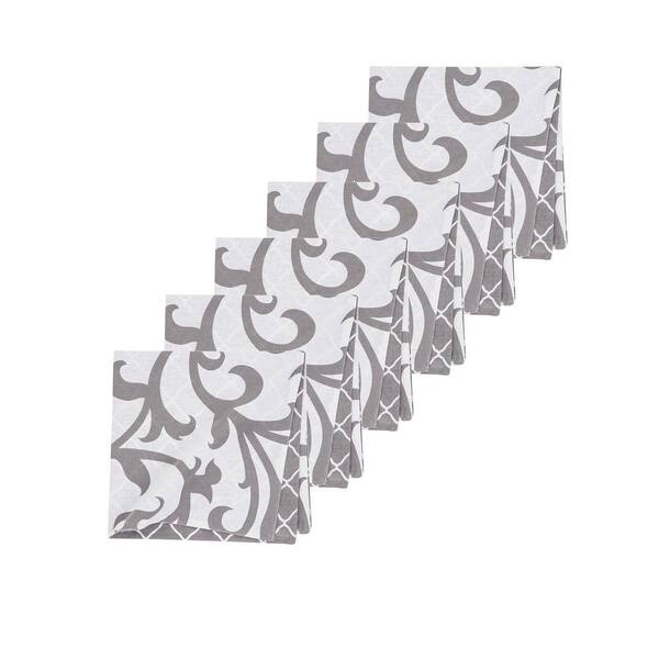 C&F Home Serendipity Napkin, 20 in. x 20 in, Grey, Geometric, Cotton, Set of 6