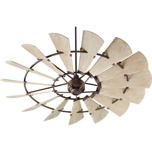 Windmill 72 in. Indoor/Outdoor Oiled Bronze Ceiling Fan with Wall Control