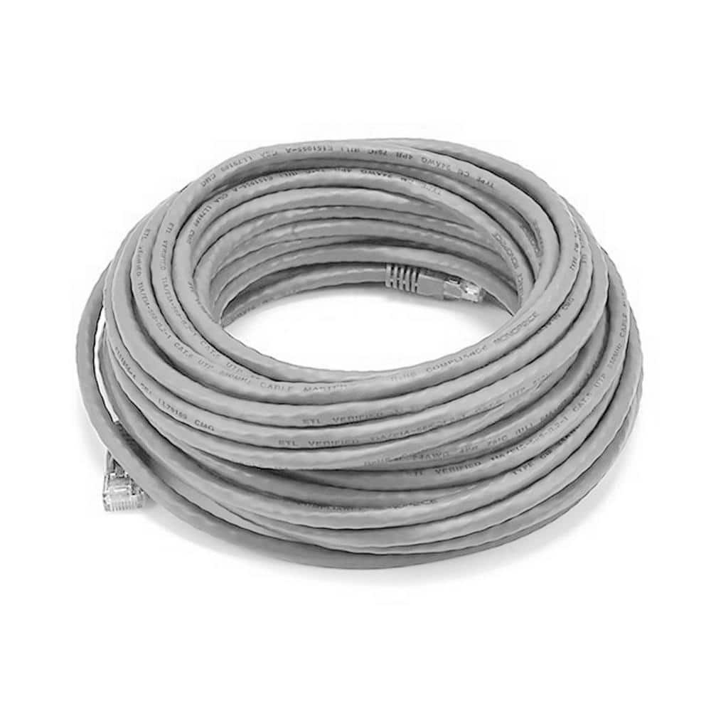 GE 50 ft. Ultra-Thin Phone Line Cord - White 76325 - The Home Depot