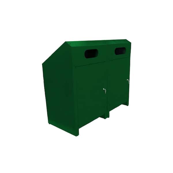 Paris 68 Gal. RC-2 Green Outdoor Recycling Bin