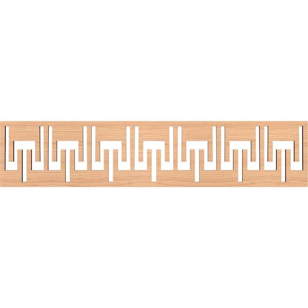 Ekena Millwork Victory Fretwork 0.375 in. D x 46.75 in. W x 10 in. L Hickory Wood Panel Moulding