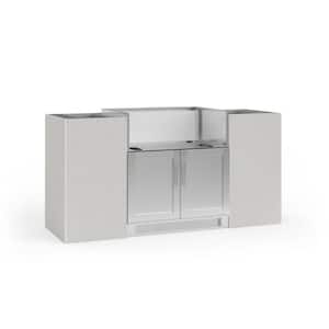Outdoor Kitchen Signature Series 3-Piece Stainless Steel Cabinet Set with 33 in. Grill Cabinet