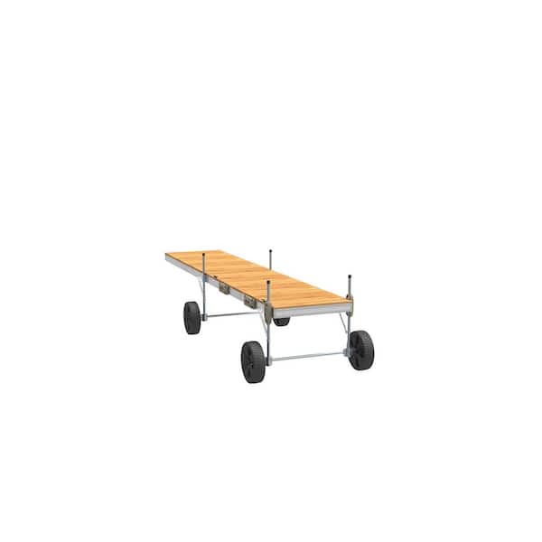 4 ft. x 20 ft. Aluminum Roll In Dock Kit w/ Resin Top -2 Sections