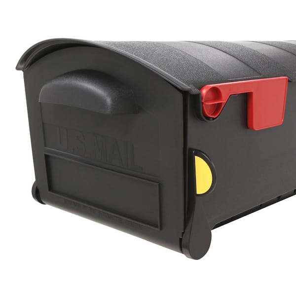 Patriot Large, Plastic, Post-Mount Mailbox, Black Patriot Large, Plastic, Post-Mount Mailbox, Black