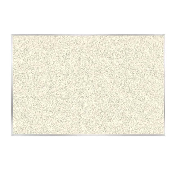 ghent Vinyl Bulletin Board, Satin Aluminum Frame, 4 ft. x 7 ft. 4 in., Ivory