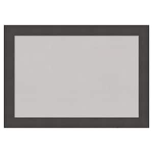 Blaine Light Pewter Narrow Framed Grey Corkboard 28 in. x 20 in Bulletin Board Memo Board