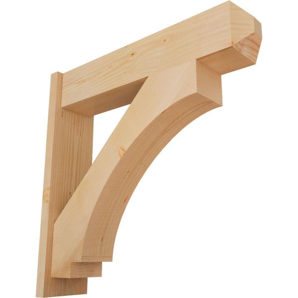 Ekena Millwork 8 in. x 32 in. x 32 in. Douglas Fir Imperial Craftsman Smooth Outlooker