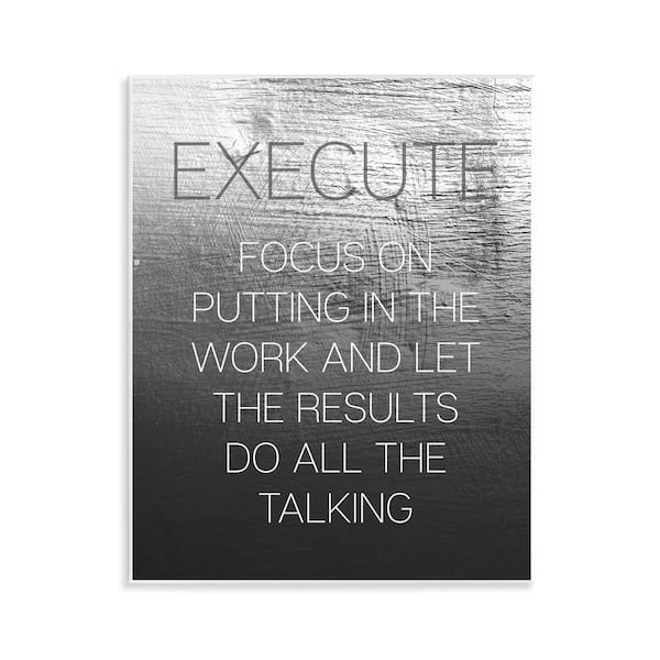 Stupell Industries Execute Motivational Definition by Daphne Polselli Unframed Typography Graphic Art Print 14 in. x 11 in.