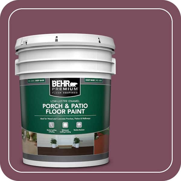5 gal. #100D-7 Maroon Low-Lustre Enamel Interior/Exterior Porch and Patio Floor Paint