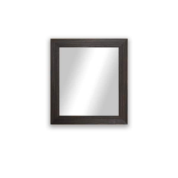 Unbranded Modern Rustic ( 32.25 in. W x 38.25 in. H ) Wooden Espresso Wall Mirror