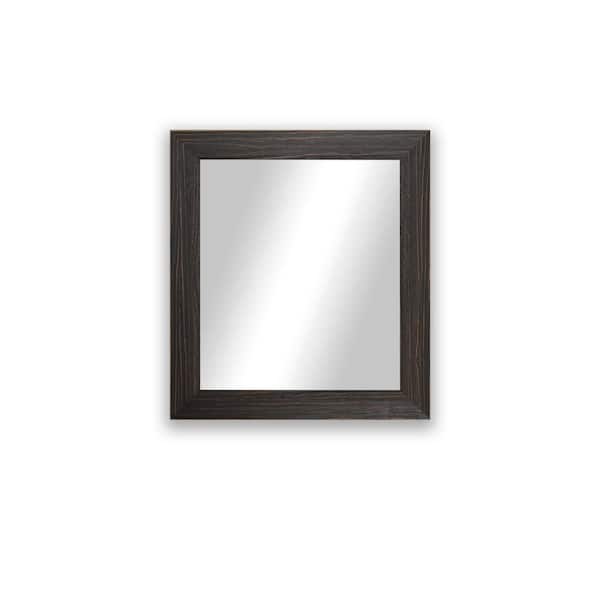 Unbranded Modern Rustic ( 32.75 in. W x 38.75 in. H ) Wooden Espresso Wall Mirror