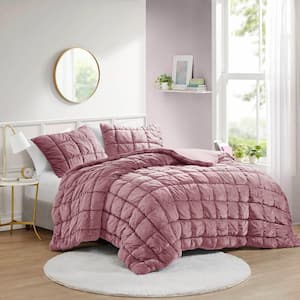 Velvet Dream Puff Pink Microfiber King Comforter Set