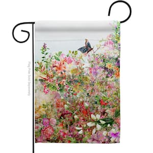 13 in. x 18.5 in. Flower Garden Floral Flag 2-Sided Spring Decorative Vertical Flags