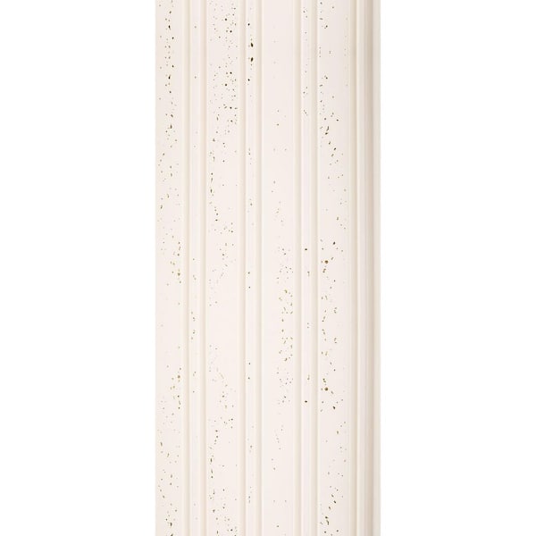 Take Home Sample-Pinstripe 1/2 in. x 0.25 ft. x 0.75 ft. White Golden Drops Glue-Up Foam Slat Wood Wall (1-Piece/Pack)