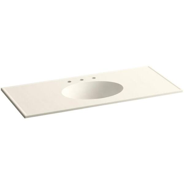 KOHLER Ceramic/Impressions 49 in. Vanity Top with Basin in Biscuit Impressions