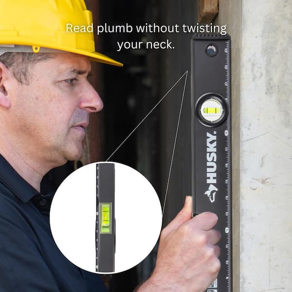 Husky 903 48 in. Heavy-Duty Magnetic Box Beam Level 903X-42PM-48H