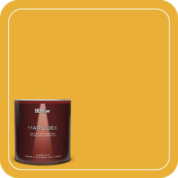 BEHR MARQUEE 1 qt. #P280-7 Midsummer Gold Matte Interior Paint & Primer