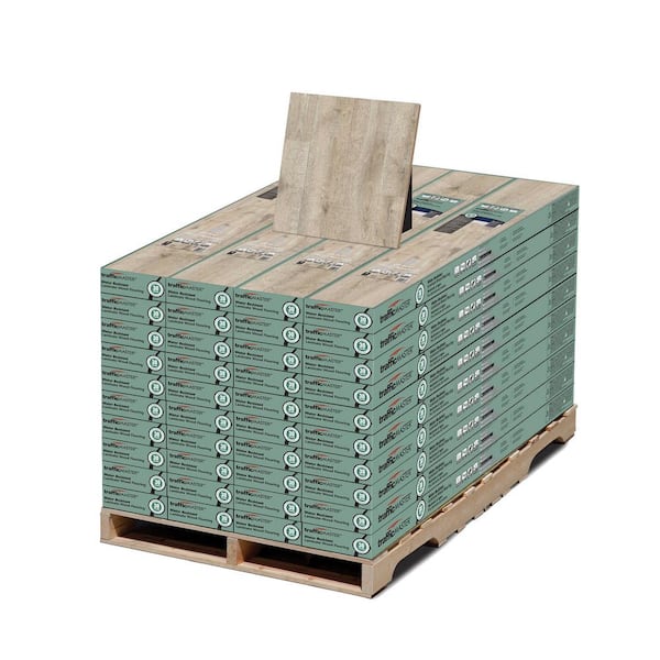 TrafficMaster Oak Knoll 8 mm T x 7.5 in. W Water Resistant Laminate Wood Flooring (947.6 sqft/pallet)