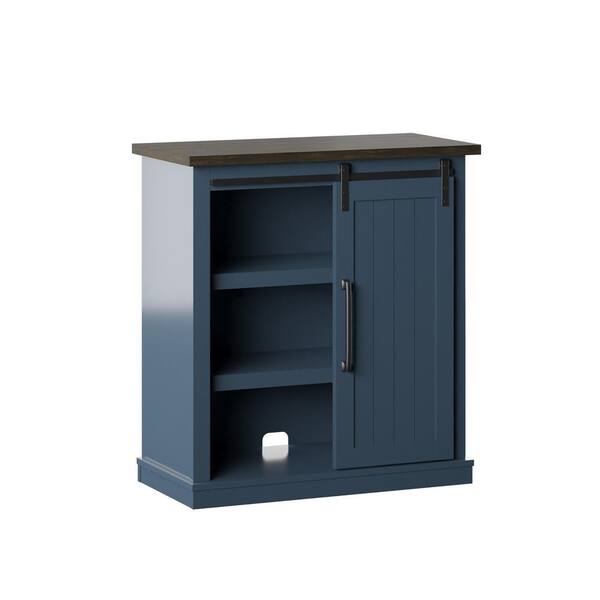 Twin Star Home 31.5 in. Fontana Blue Accent with Sliding Barn