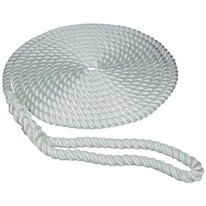 5/8 in. x 35 ft. Strand Twisted Nylon Dock Line in White