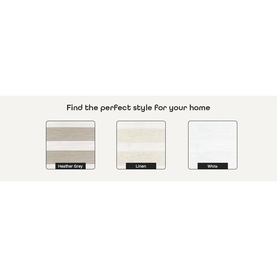 Celestial 35x72 Gray Sheer Cordless Double Layered Shade