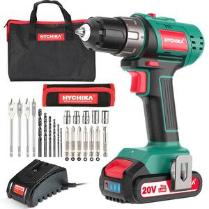 20-Volt MAX Cordless Compact 3/8 in. Drill/Driver, Power Drill Set 330 In-lb Torque 2.0Ah Battery, Charger & Bag