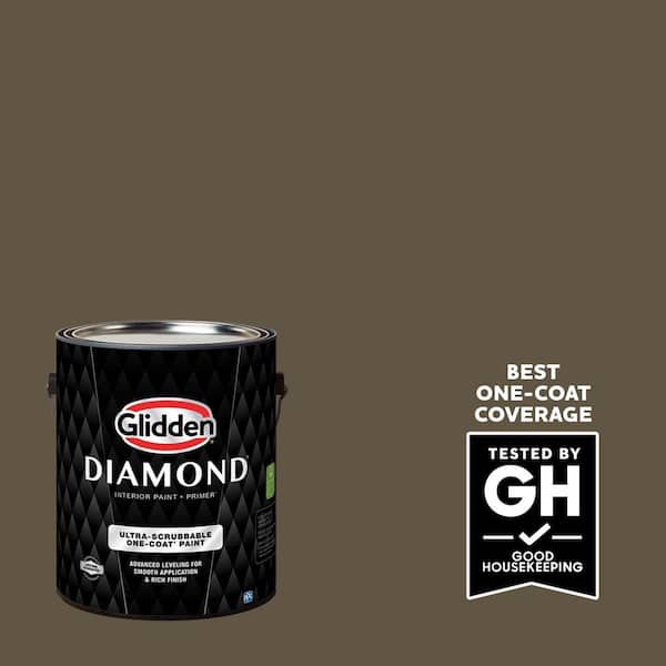 Glidden Diamond 1 gal. Coffee Bean PPG1025-7 Flat Interior Paint with Primer