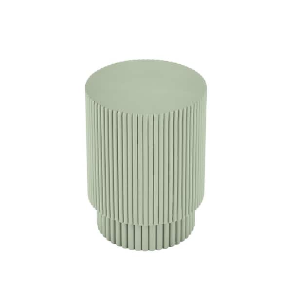 Sudzendf 19.9 in. W Modern Nordic style H-shaped barrel Metal Coffee Table in Light Green