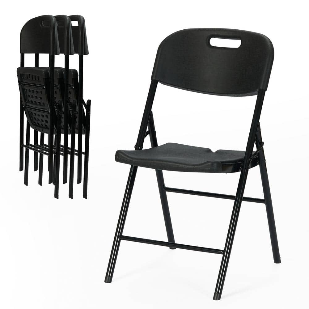 Jinseed Durable Sturdy Plastic Folding Chair 650lb. Capacity